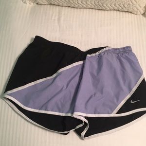 Black and purple Nike shorts